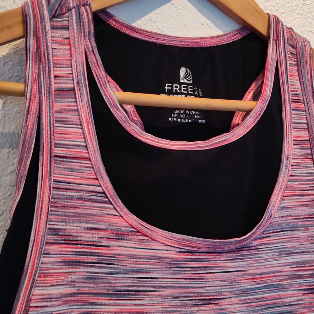 Free 2B by Free Country, Workout Top, Fitness, Athletic Bra, M